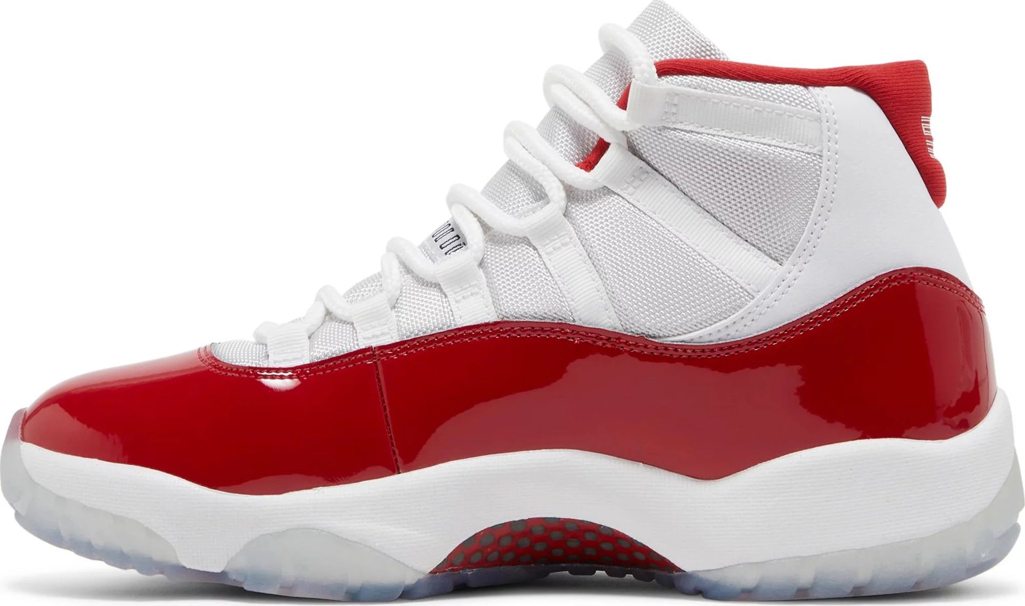 Jordan 11 white store and red high