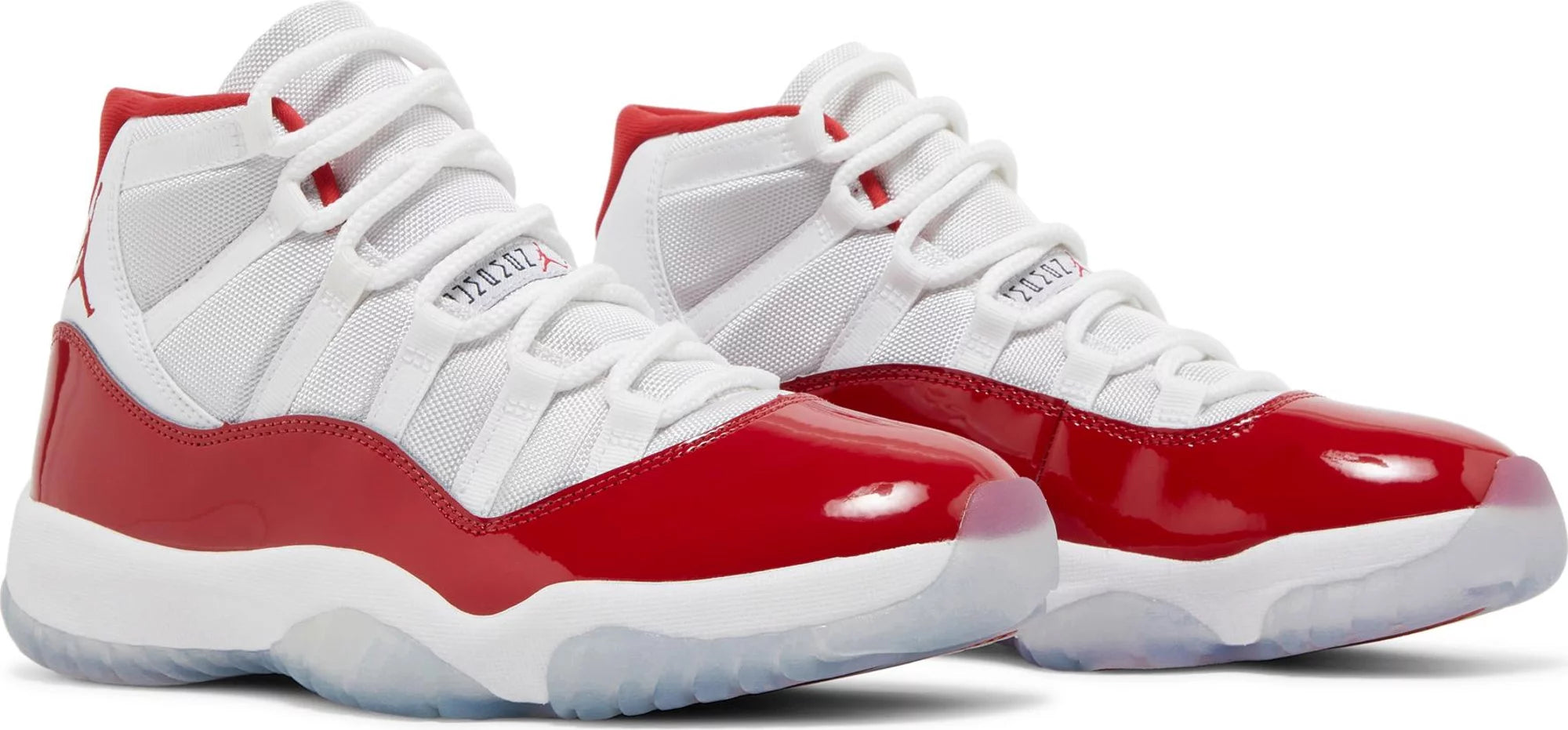 Jordan 11 red and online white high